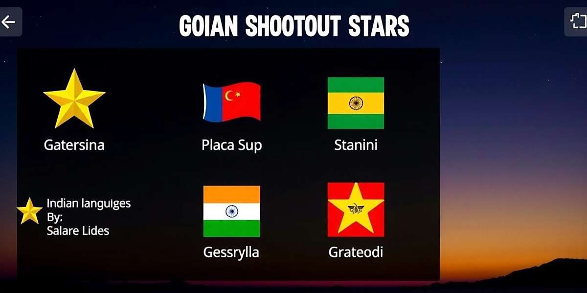 Multiple Indian Language Support in Goan Shootout Stars Goan Shootout Stars language selection screen showing Indian languages